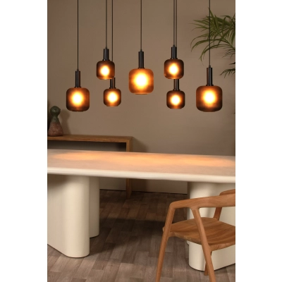 ELOISE - Pendant light - 7xE27 - Black 45405/07/30 Lucide